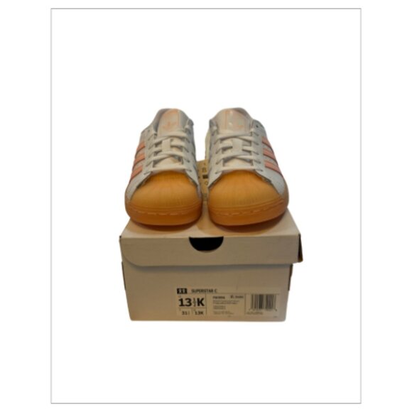NWT Peach ADIDAS Shell Tip Superstar Shoes Size 13.5 (BB0318) - Picture 2 of 5